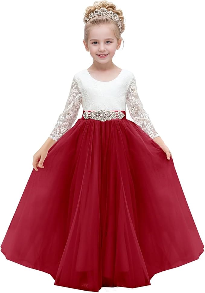 18m / Burgundy Flower Girl Dress