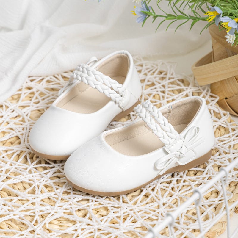 Sunnypetal Flower Girls Flats Dress Shoes Casual Party Wedding Flower Shoes for Little Kid/Big Kid