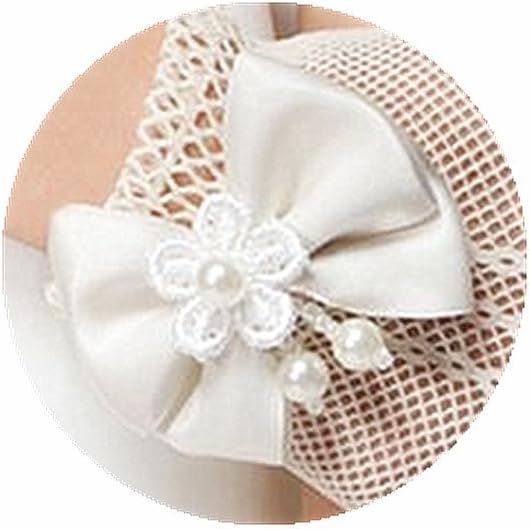 Sunnypetal Wedding Flower Girls Mittens Pearl Bow Tie Fish Net Gloves